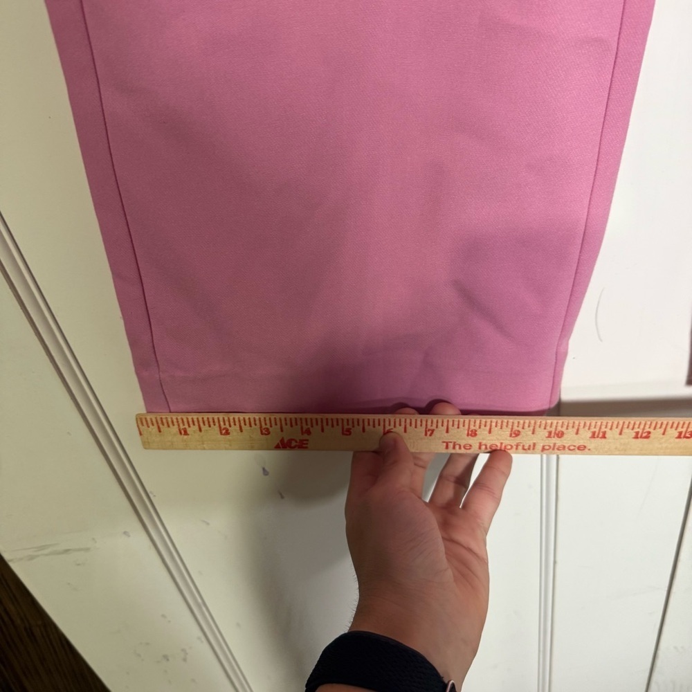 Abercrombie & Fitch Sloane Tailored Wide Leg Pants Pink Pleated Size 4 / 27 - Picture 6 of 11